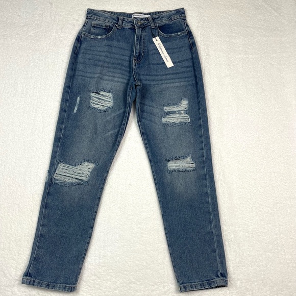 NWT Distressed Mom Jeans, Size 7 - Picture 2 of 15